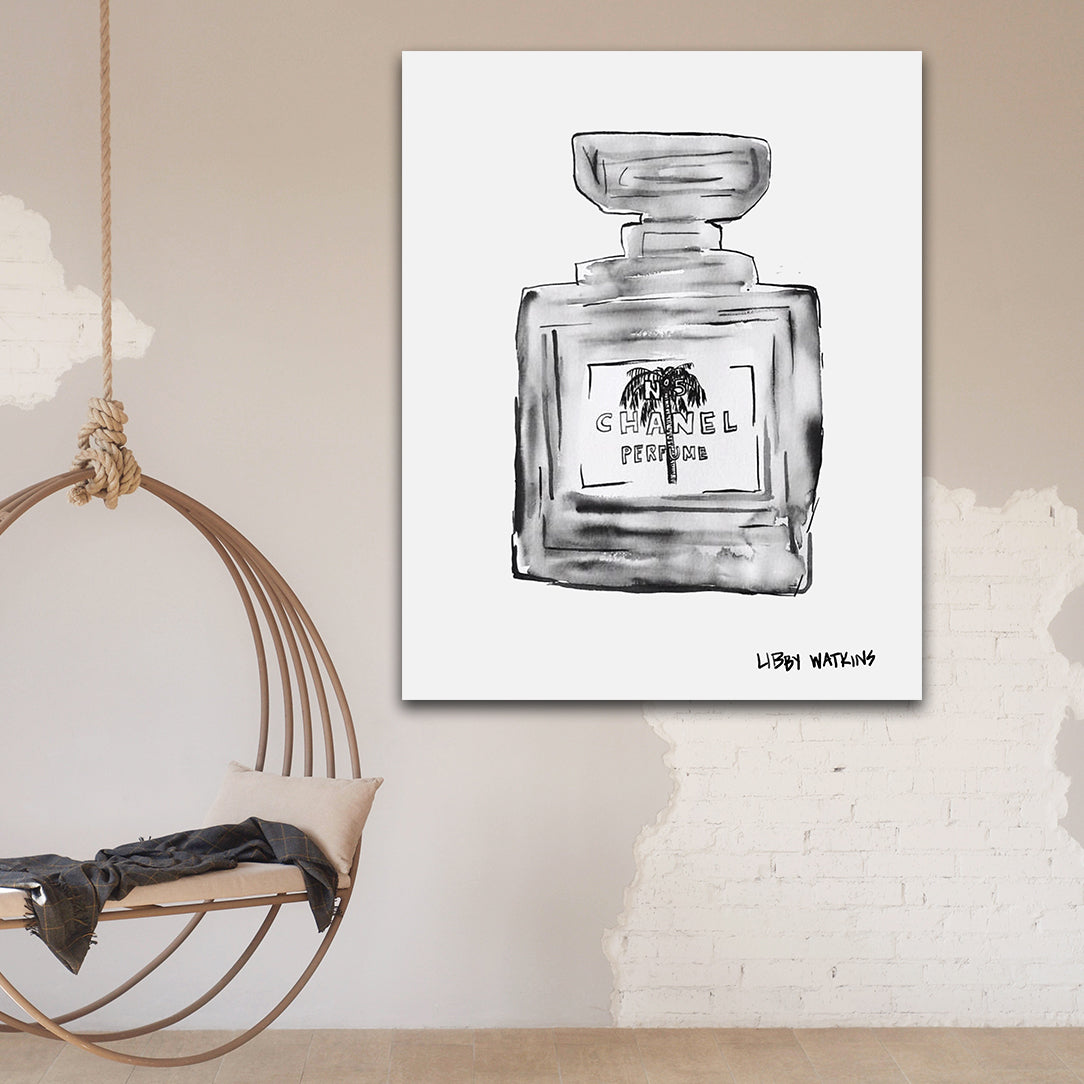 Chanel Ink Palm Canvas Print