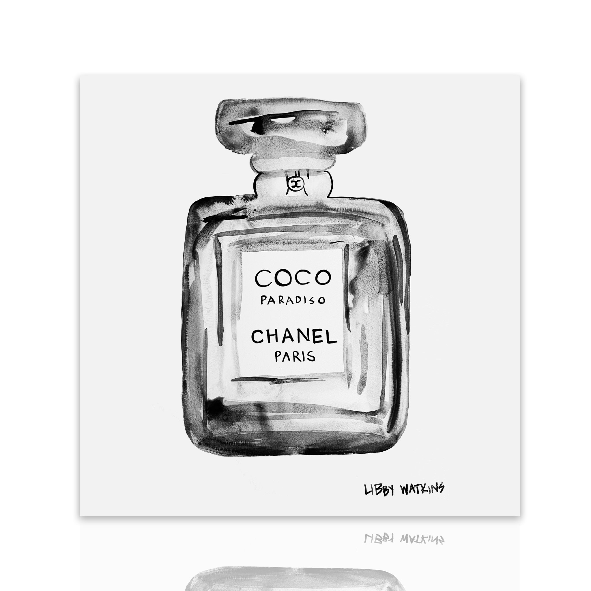 Chanel Coco Paradiso Ink Palm Canvas Print