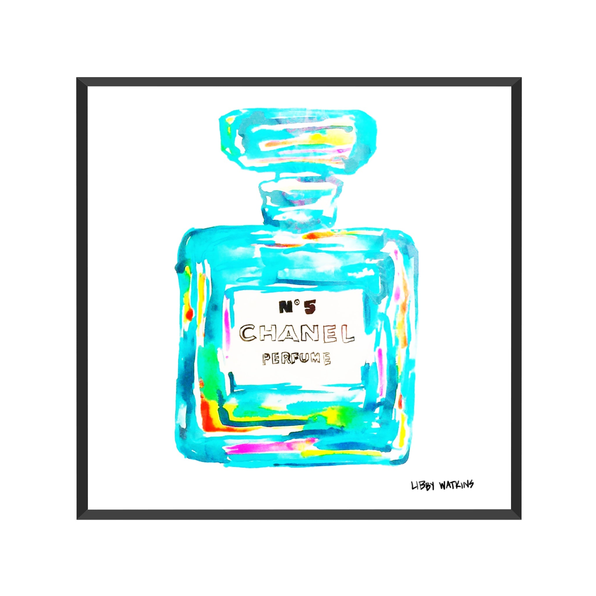 Chanel Ink Palm Rainbow Canvas Print
