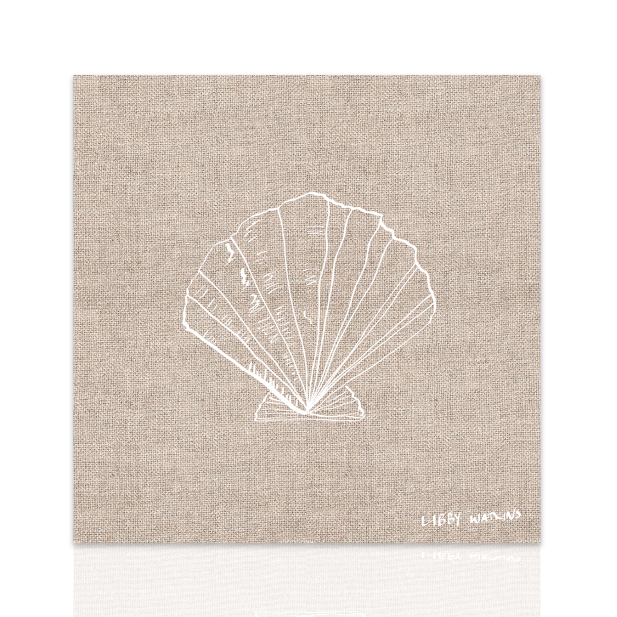 Clam Sea Shell Linen Canvas Print