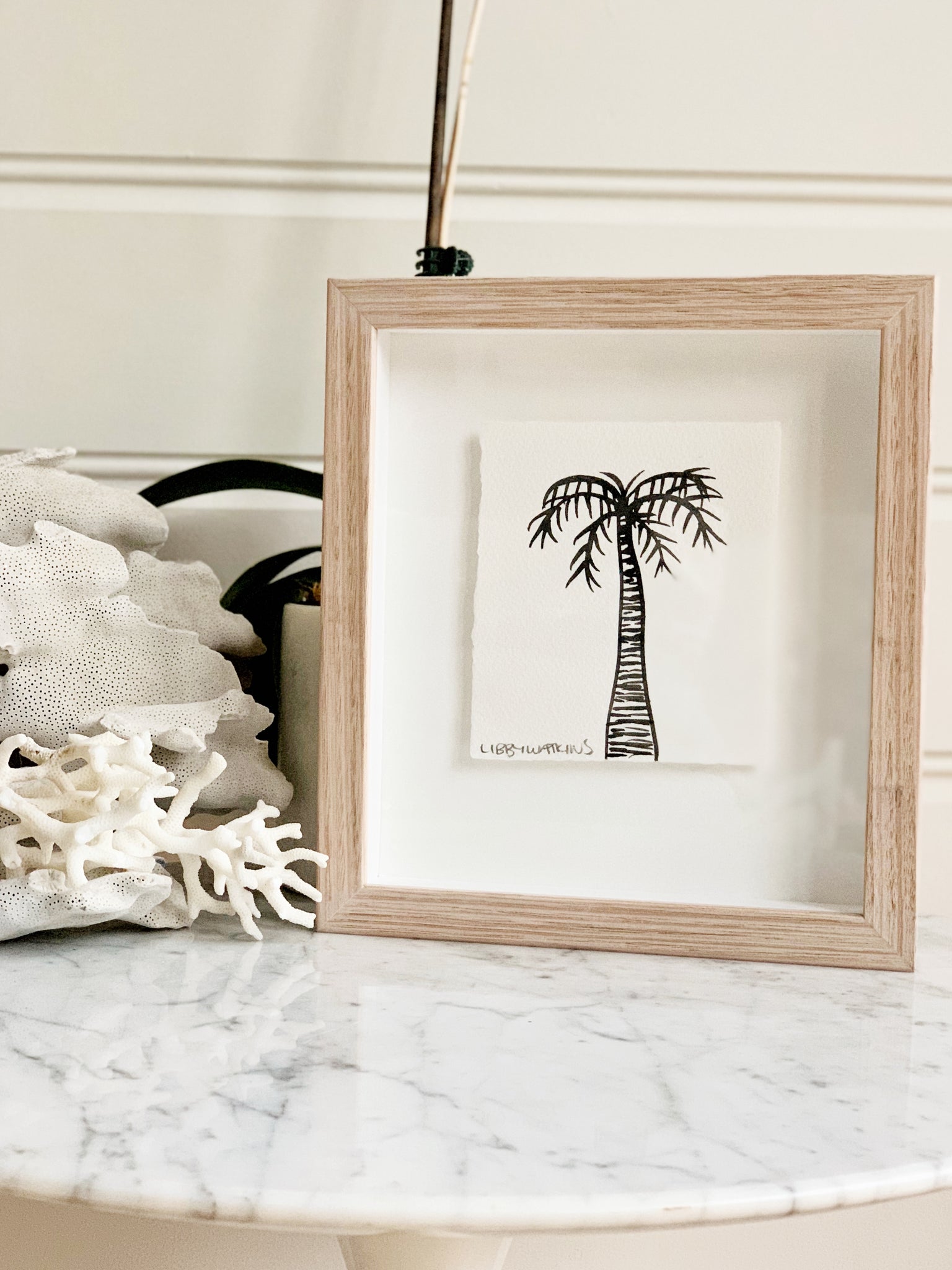 Signature Libby Watkins | Mini Ink Palm | 91805 | Made to order with artist Libby Watkins