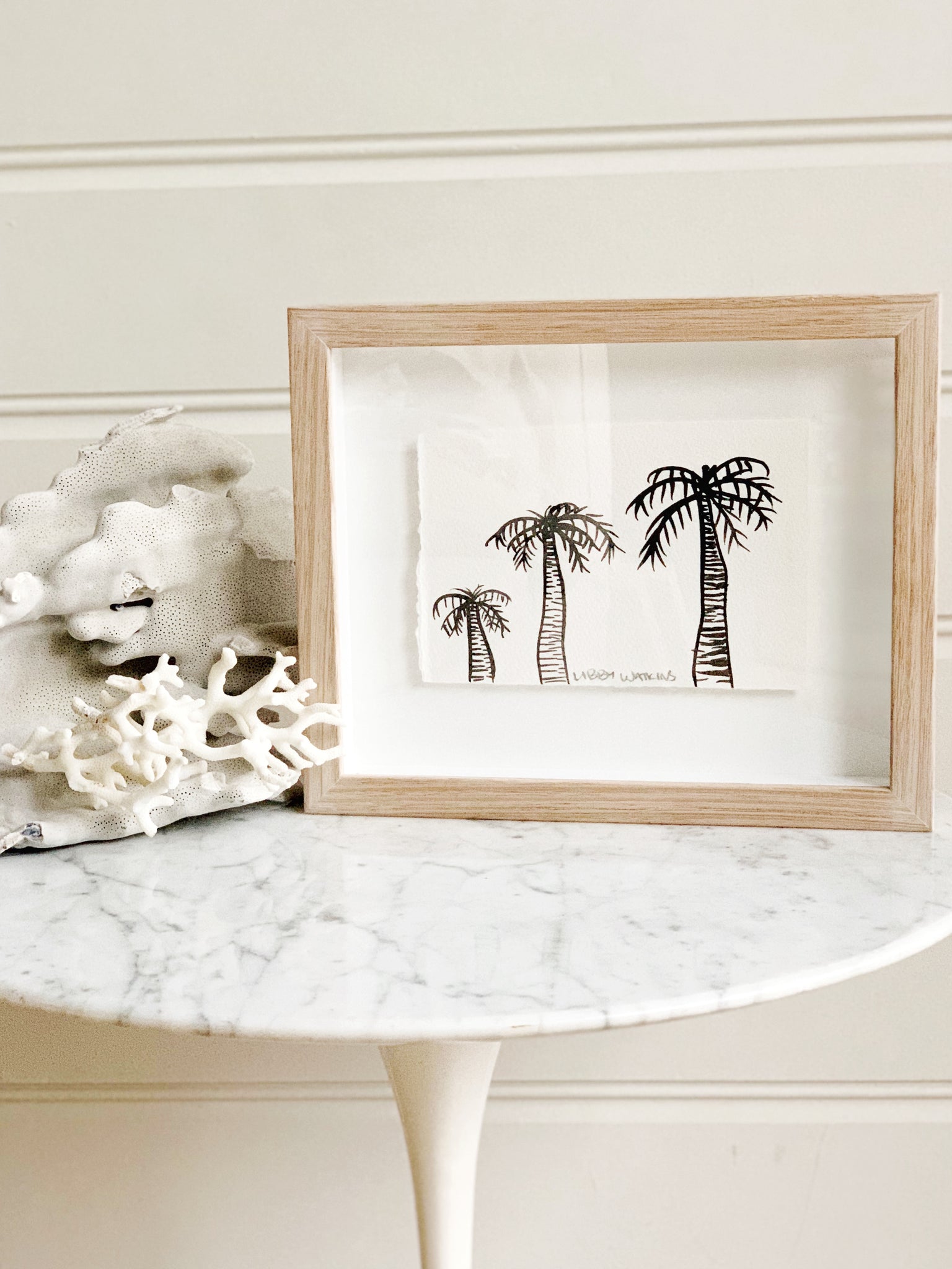 Signature Libby Watkins | Mini Ink Palm | 91809 | Made to order with artist Libby Watkins