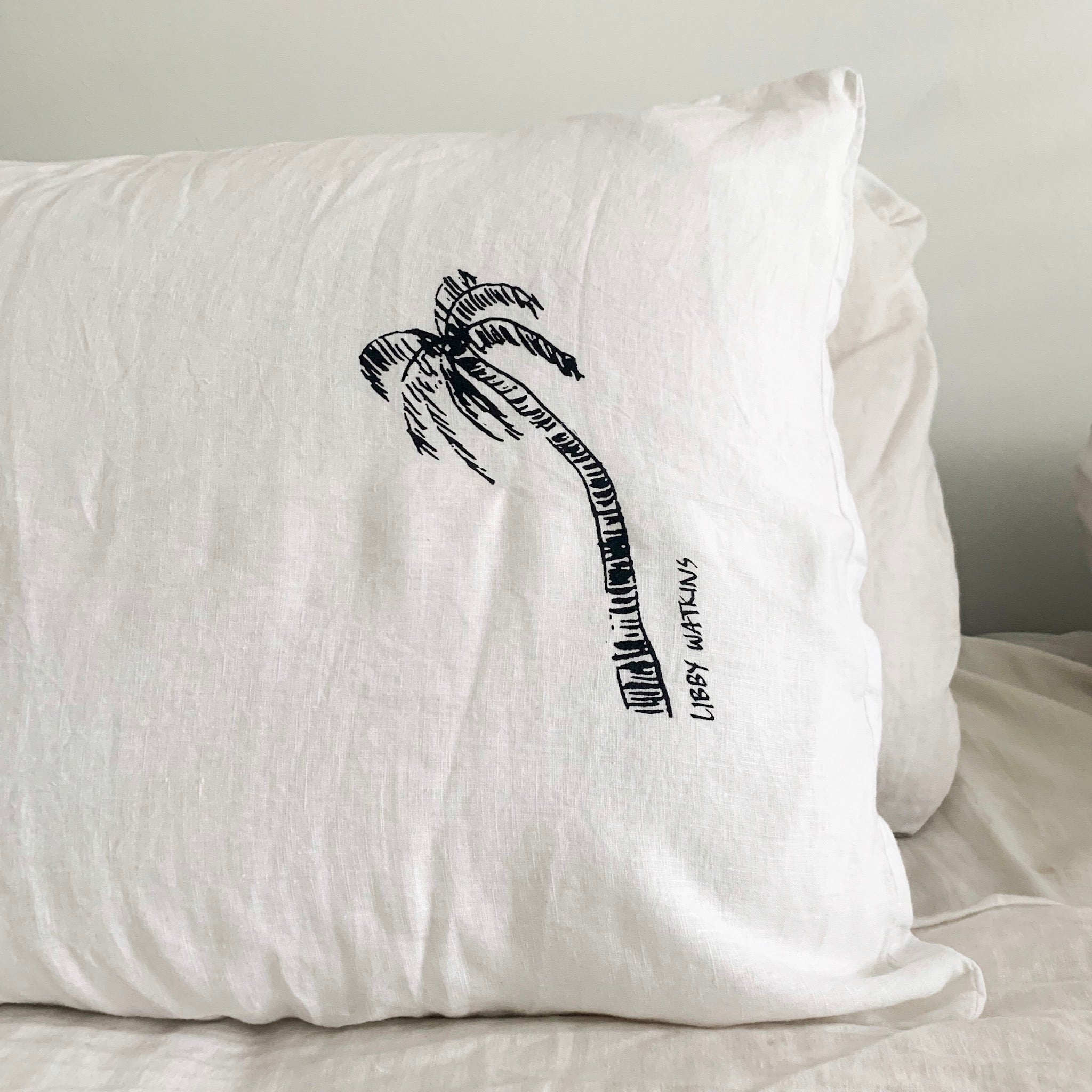 Signature Single Ink Palm Pillow Cases