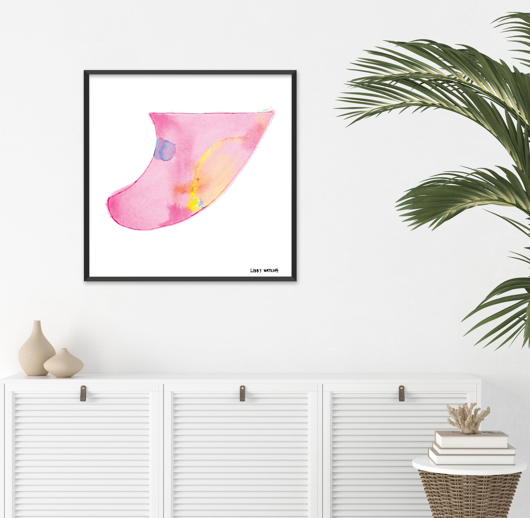 Pink Single Fin Canvas Print
