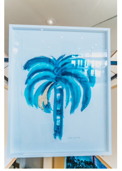 Signature Gold and Emerald Flat Fan Palm | Made to order with artist Libby Watkins