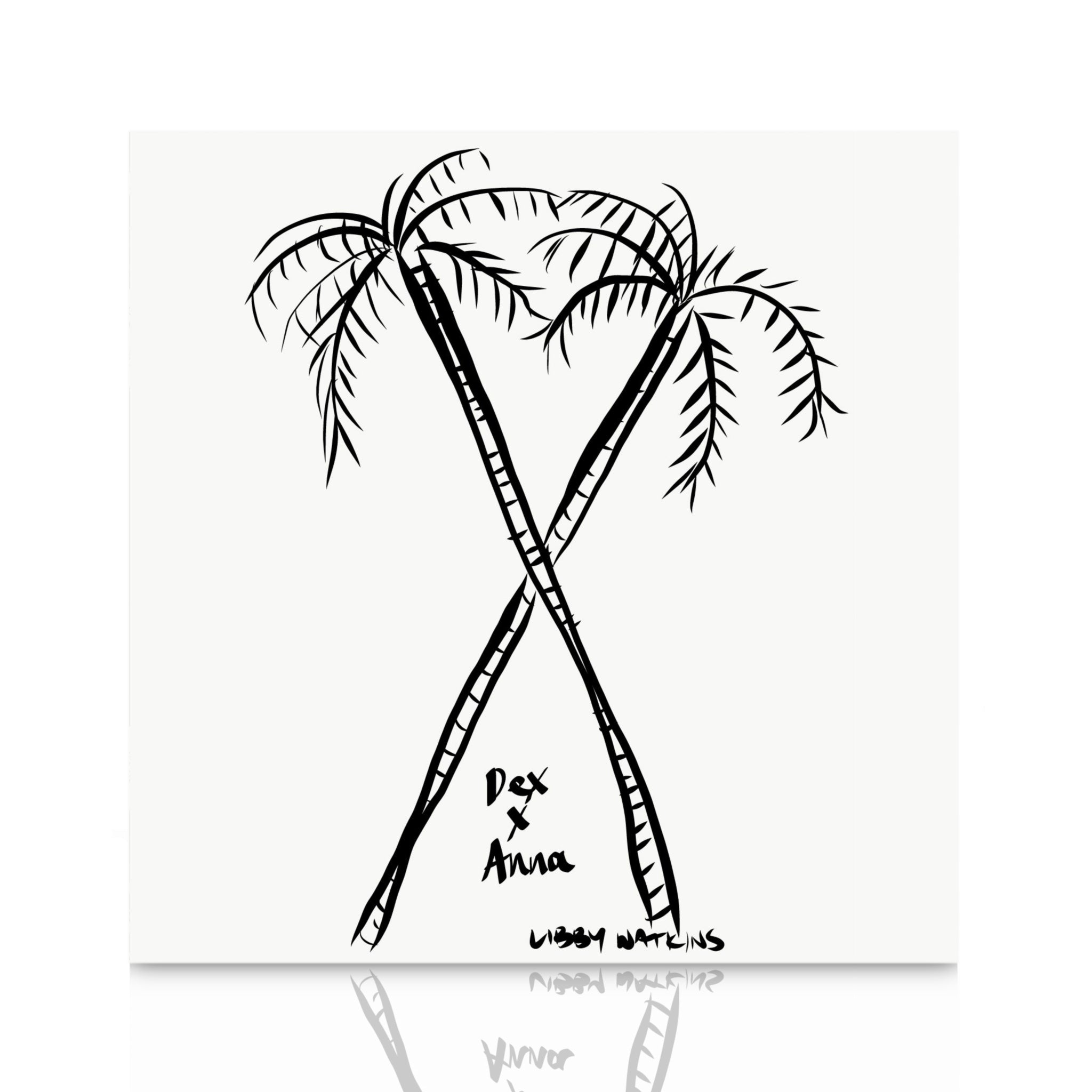 Star Crossed Ink Palm Your Name Customisation Canvas Print