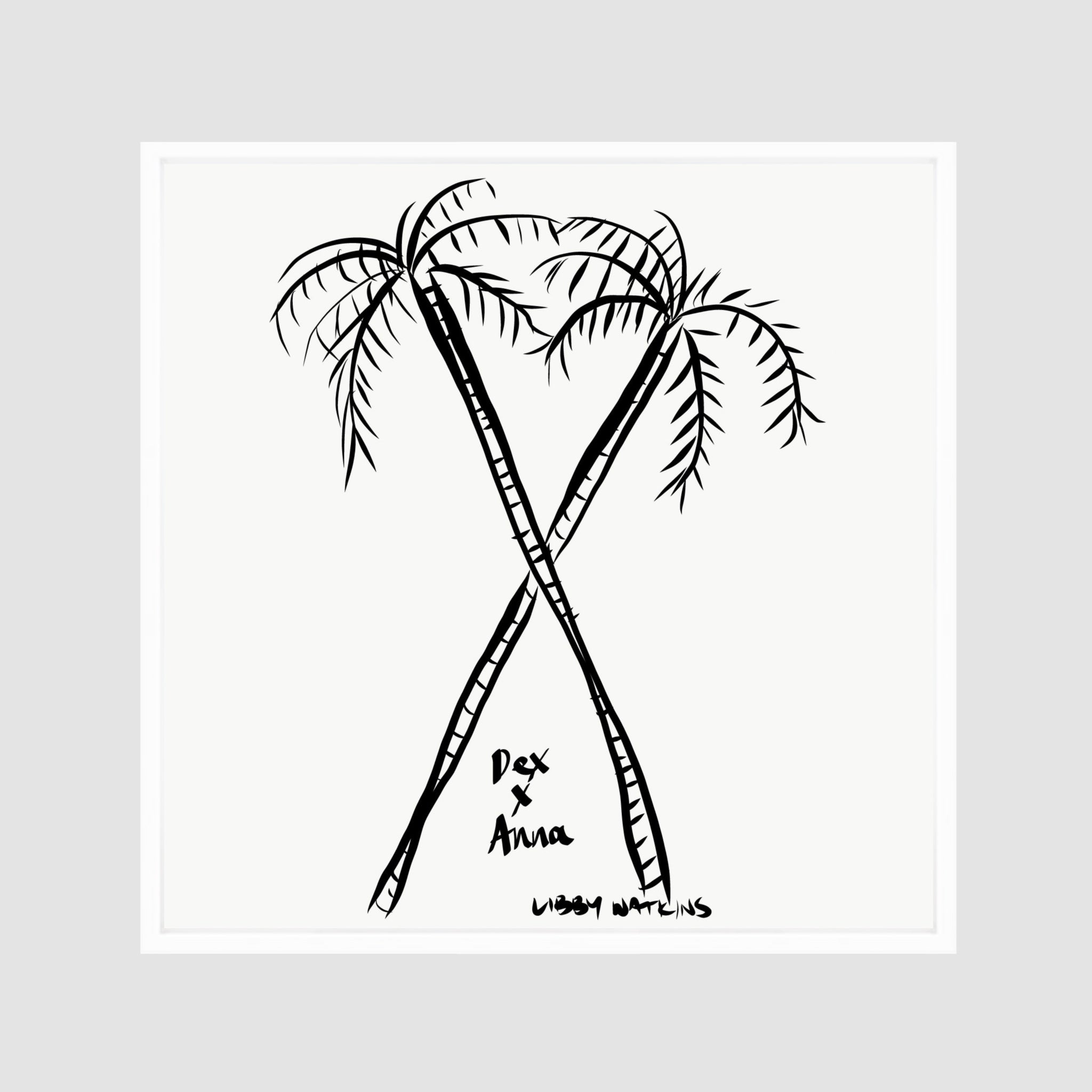 Star Crossed Ink Palm Your Name Customisation Canvas Print