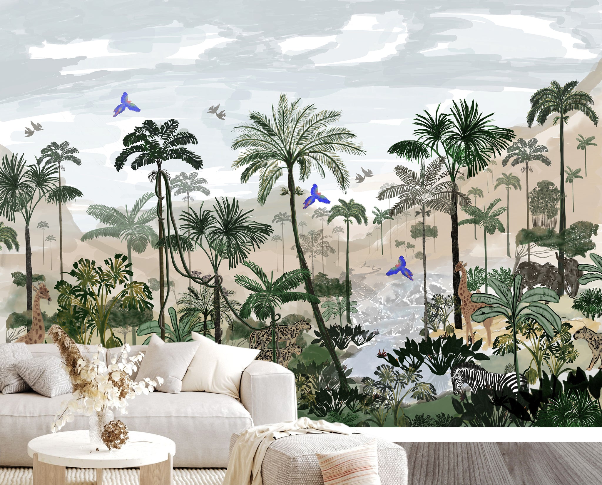 Tropical Jungle Paradiso Wallpaper