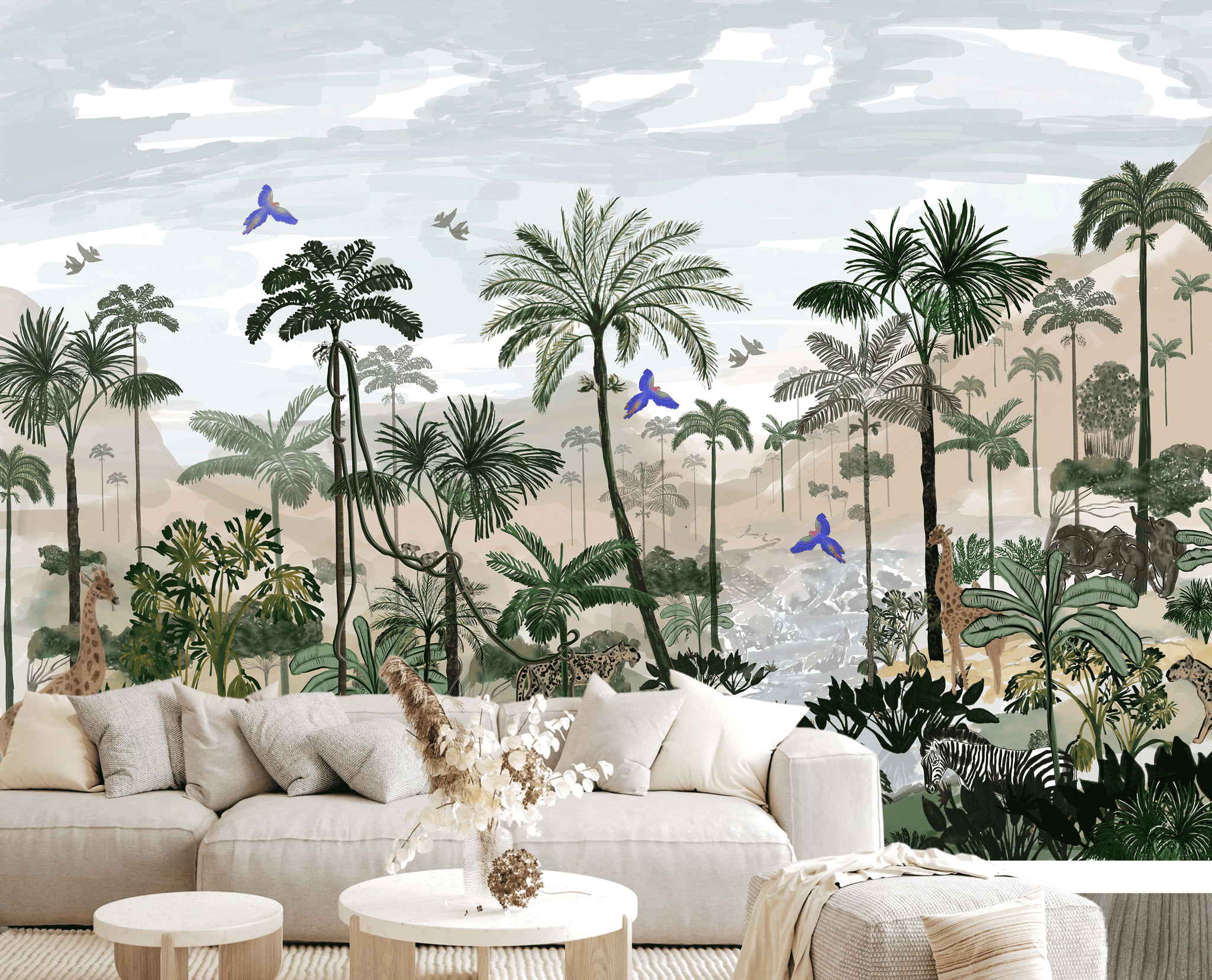 Tropical Jungle Paradiso Wallpaper