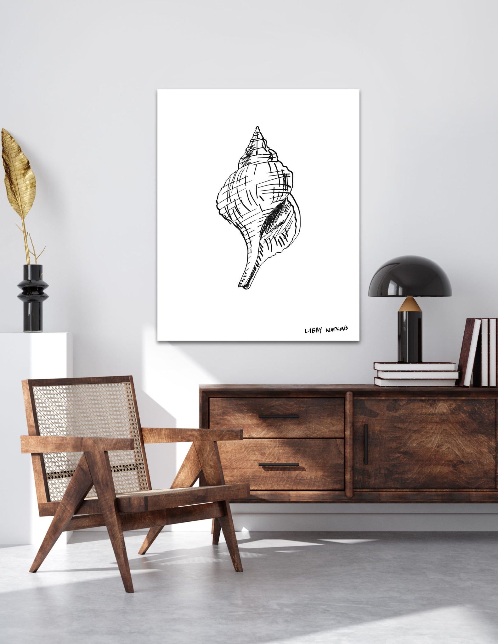 Trapezium Conch Sea Shell Canvas Print